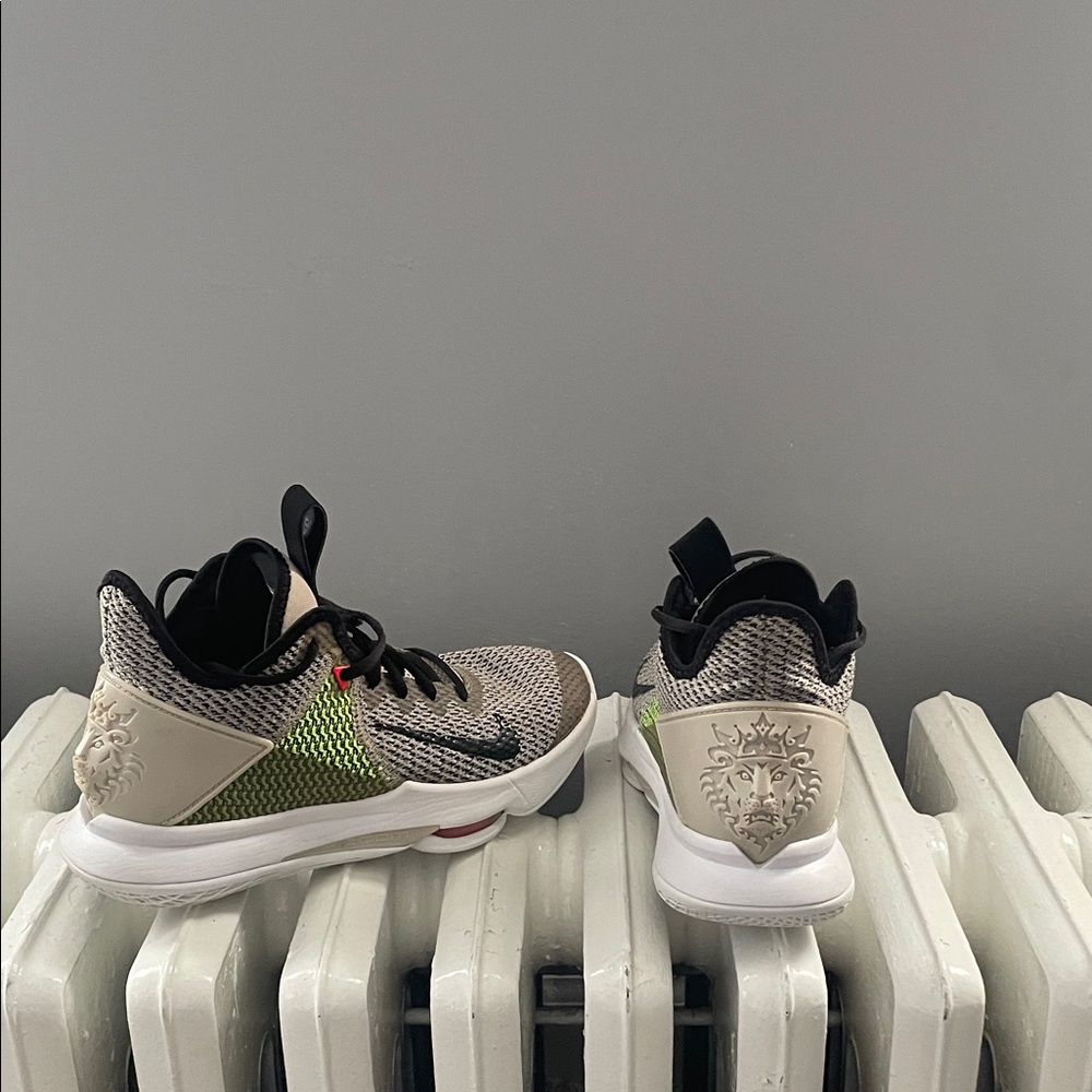 Kids Sneakers with Green and Gray Design
